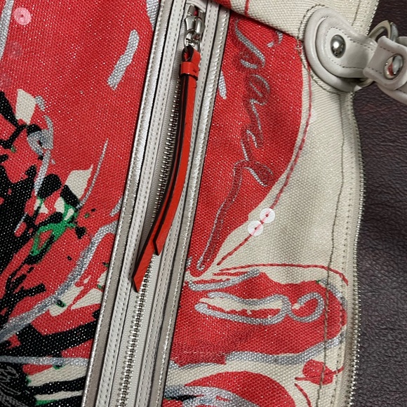 Coach Canvas floral large shoulder bag - Picture 7 of 11